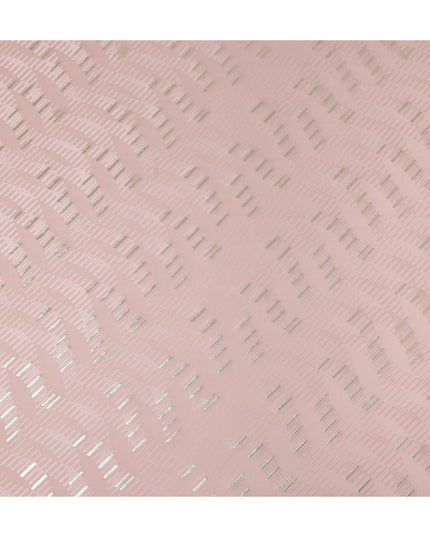 Baby Rose Pink Lurex Stripe Silk Crepe 140cm