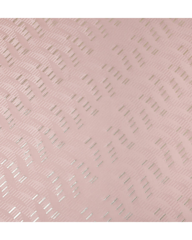 Baby Rose Pink Lurex Stripe Silk Crepe 140cm