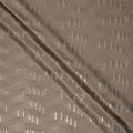 Warm Taupe Brown Lurex Stripe Silk Crepe 140cm