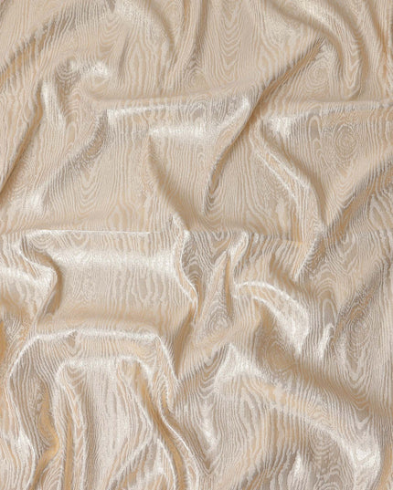 Beige Self Design Brocade Fabric 140cm