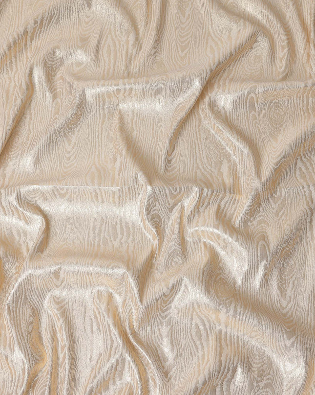 Beige Self Design Brocade Fabric 140cm