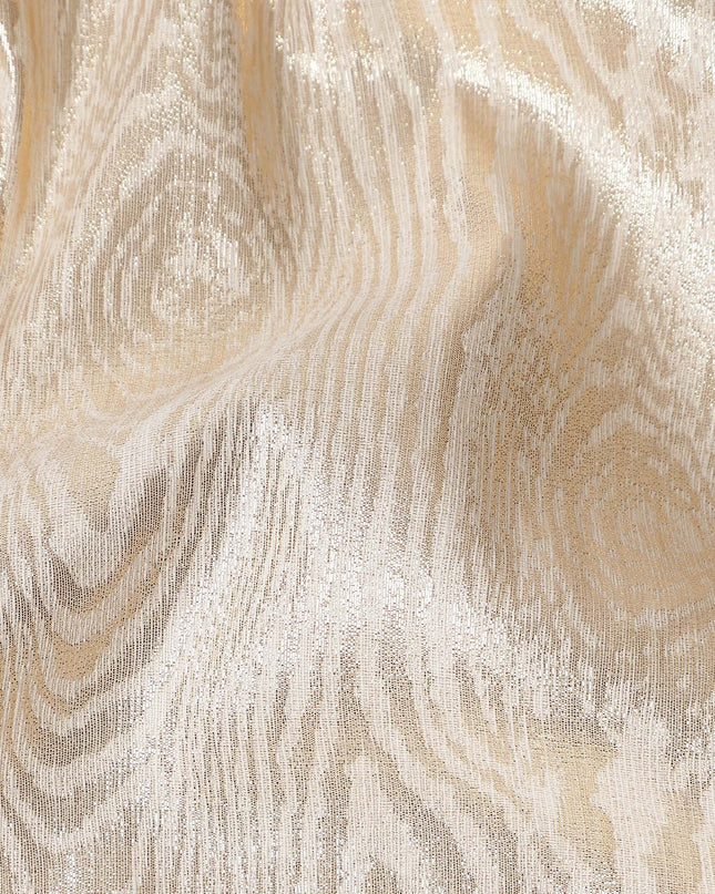 Beige Self Design Brocade Fabric 140cm