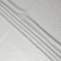 White Self Design Brocade Fabric 140cm