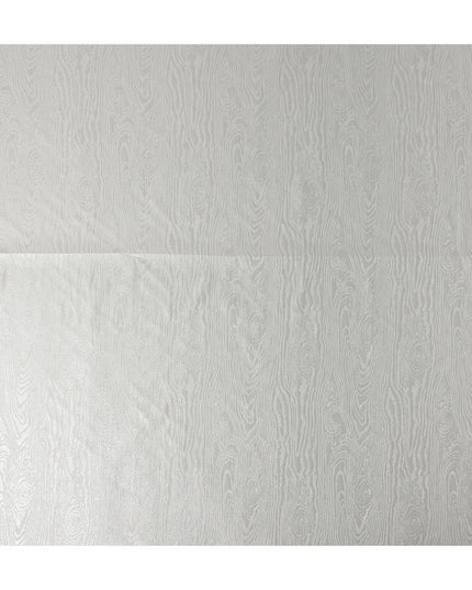 White Self Design Brocade Fabric 140cm