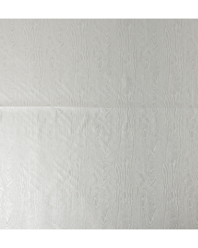 White Self Design Brocade Fabric 140cm