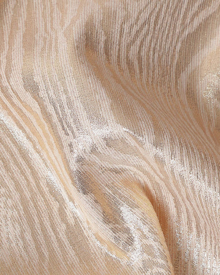 Beige Self Design Brocade Fabric 140cm