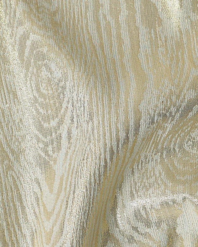 Beige Self Design Brocade Fabric 140cm