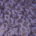 Purple Floral Polyester Fabric 140cm