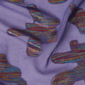 Purple Floral Polyester Fabric 140cm