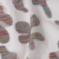 White Floral Polyester Fabric 140cm