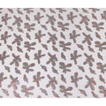 White Floral Polyester Fabric 140cm