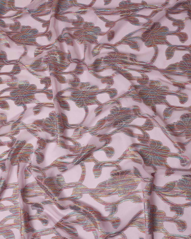 Pink Floral Polyester Fabric 140cm