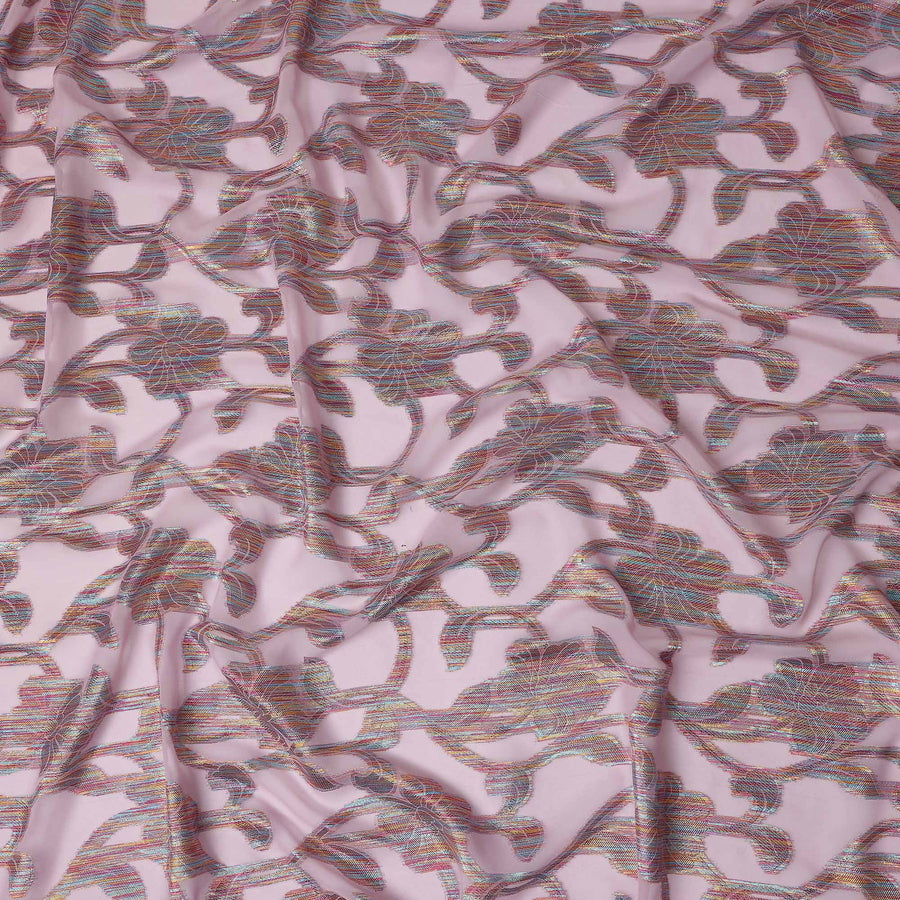 Pink Floral Polyester Fabric 140cm