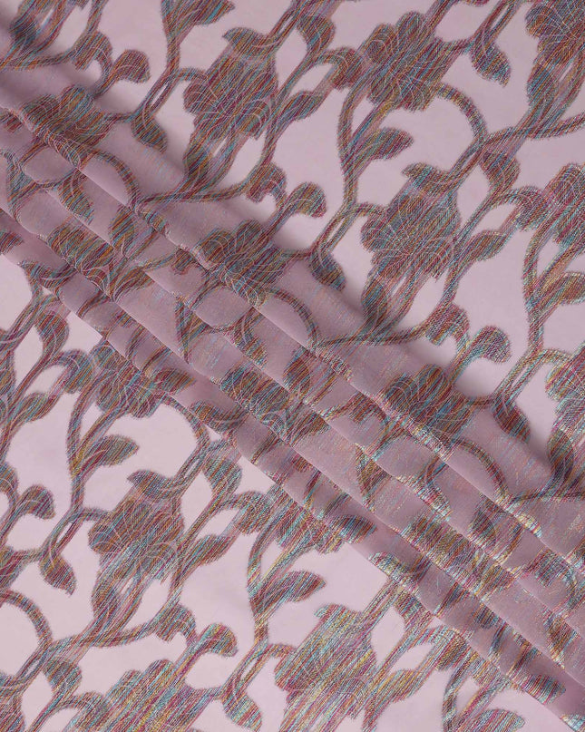 Pink Floral Polyester Fabric 140cm