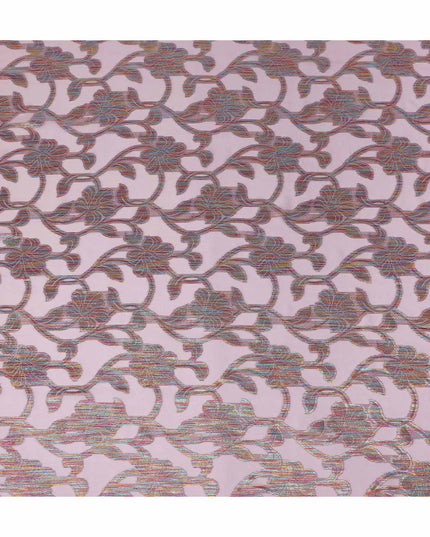 Pink Floral Polyester Fabric 140cm