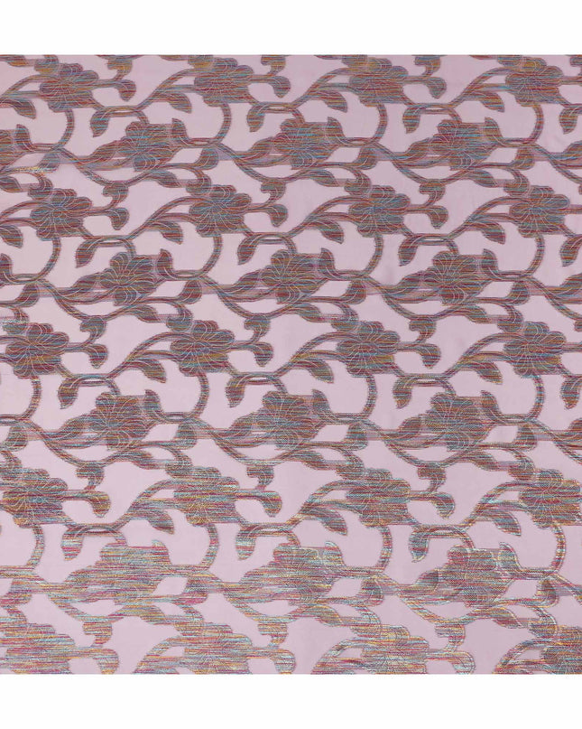 Pink Floral Polyester Fabric 140cm