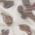 Beige Floral Polyester Fabric 140cm
