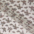 Beige Floral Polyester Fabric 140cm