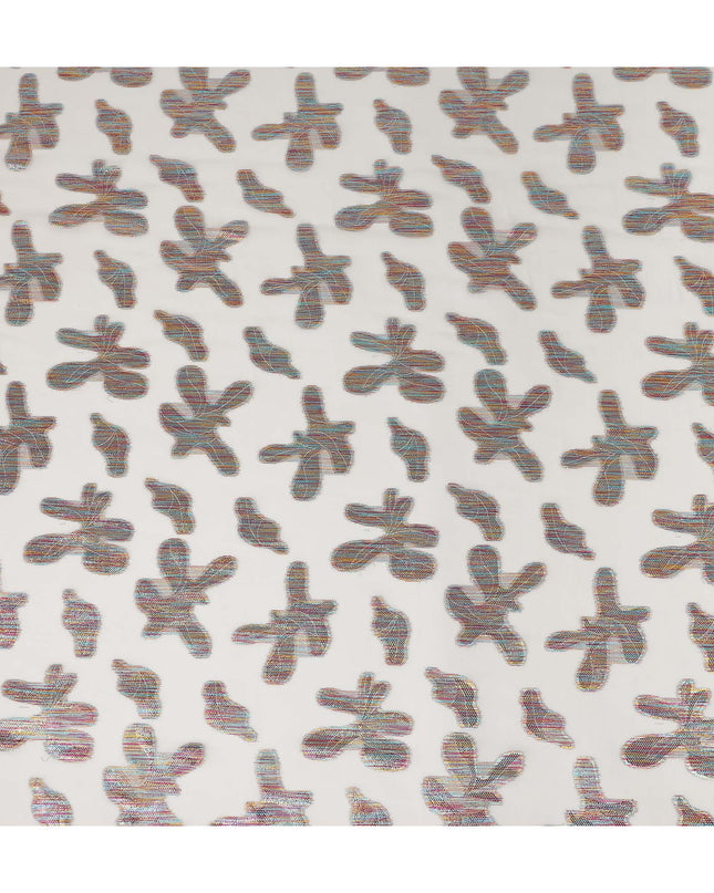 Beige Floral Polyester Fabric 140cm