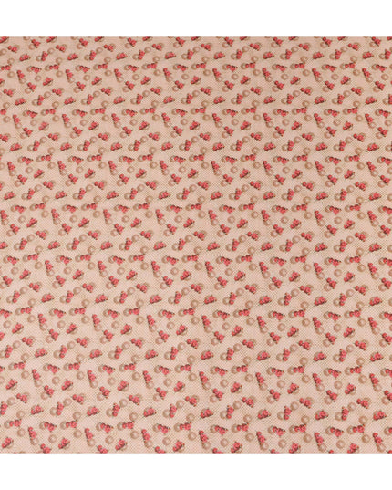 Pink Polka Dot Cotton Voile Fabric 140cm