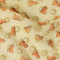 Yellow Polka Dot Cotton Voile Fabric 140cm