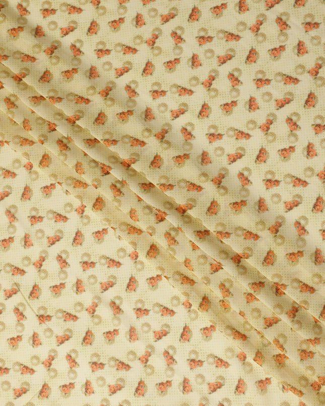 Yellow Polka Dot Cotton Voile Fabric 140cm