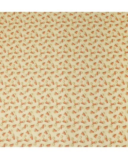 Yellow Polka Dot Cotton Voile Fabric 140cm