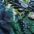 Green Abstract Viscose Crepe Fabric 140cm