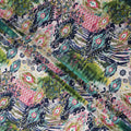 Multicolor Abstract Viscose Crepe Fabric 140cm