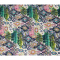 Multicolor Abstract Viscose Crepe Fabric 140cm