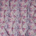 Rose Pink Paisley Viscose Crepe Fabric