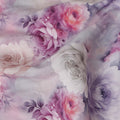 Rose Pink Paisley Viscose Crepe Fabric