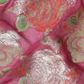 Magenta Pink Bouquet Silk Chiffon Fabric 110cm