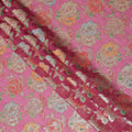 Magenta Pink Bouquet Silk Chiffon Fabric 110cm
