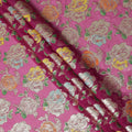 Fuchsia Pink Bouquet Silk Chiffon Fabric 110cm