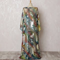 Pastel Rainbow Traditional Somali Dirac Fabric in Pure Silk Chiffon with Metallic Lurex, 3.5 Meters, 140 cm Width-D19924
