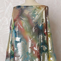 Pastel Rainbow Traditional Somali Dirac Fabric in Pure Silk Chiffon with Metallic Lurex, 3.5 Meters, 140 cm Width-D19924