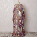 Iridescent Lilac Traditional Somali Dirac Fabric in Pure Silk Chiffon with Metallic Lurex, 3.5 Meters, 140 cm Width-D19926