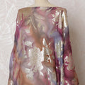 Iridescent Lilac Traditional Somali Dirac Fabric in Pure Silk Chiffon with Metallic Lurex, 3.5 Meters, 140 cm Width-D19926