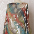 Multicolor Floral Somali Dirac Fabric in Pure Silk Chiffon with Metallic Lurex, 3.5 Meters, 140 cm Width-D19927