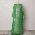Emerald Green Somali Dirac Fabric in Pure Silk Chiffon with Metallic Lurex, 3.5 Meters, 140 cm Width-D19928