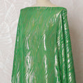 Emerald Green Somali Dirac Fabric in Pure Silk Chiffon with Metallic Lurex, 3.5 Meters, 140 cm Width-D19928
