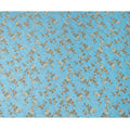 Light Blue Japanese Cotton Voile Fabric, Delicate Brown & Cream Leaf Print, 110 cm Width-D20913