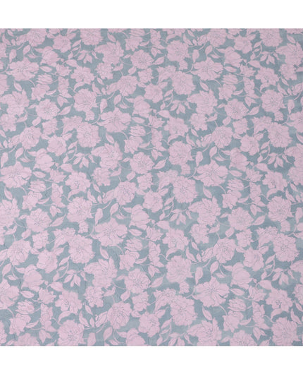 Dusty Pink Japanese Cotton Voile Fabric, Light Pink Floral Print, 110 cm Width-D20920