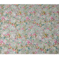 Sage Green Indian Viscose Modal Satin Fabric, Pastel Floral Print, 110 cm Width-D20931 Regal Fabrics