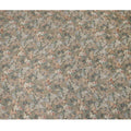 Taupe Synthetic Modal Satin Fabric with Floral Print, 110 cm Width-D20954
