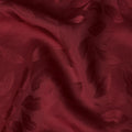 Maroon Silk Satin Fabric with Leaf Pattern, 110 cm Width-D20963
