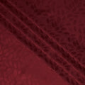 Maroon Silk Satin Fabric with Leaf Pattern, 110 cm Width-D20963