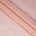Blush Pink Silk Satin Fabric with Leaf Pattern, 110 cm Width-D20964