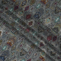 Olive Green Ikat Pattern Linen-Cotton Blend Fabric, 110 cm Wide, Made in India-D20974 - Regal Fabrics